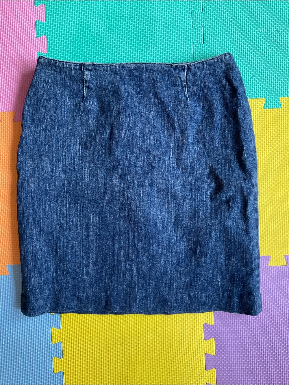🏇Classic Ralph Lauren Indigo Denim Pencil Skirt Size 8P Preppy